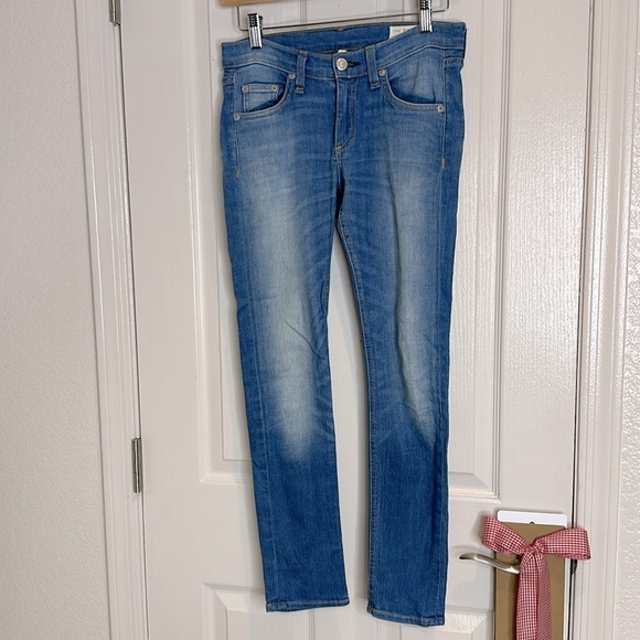 Rag & Bone / Jean skinny capri ankle light wash stretch denim size 25 - Picture 3 of 14